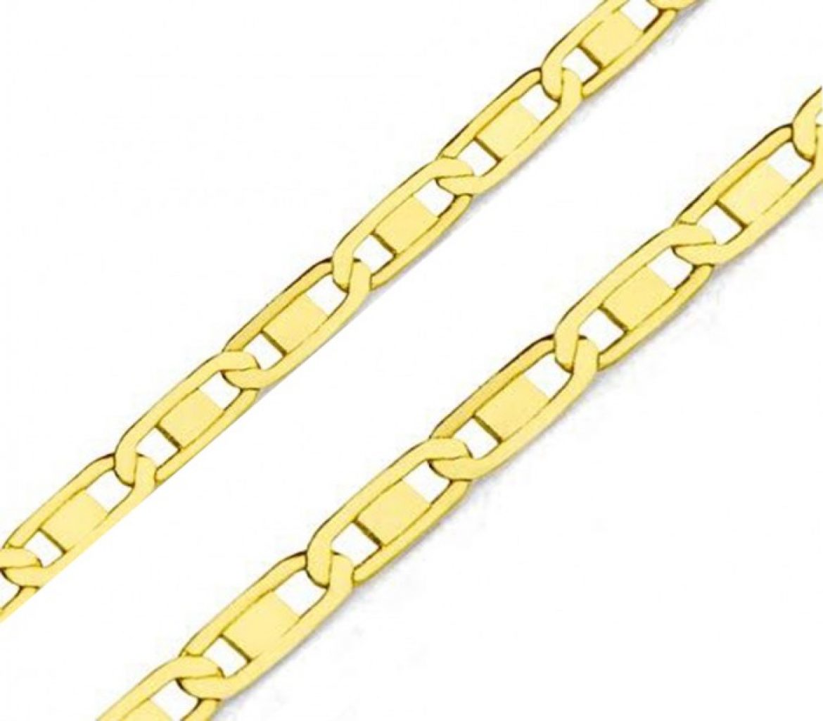 Corrente de Ouro 18K Piastrine 45cm